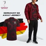 ADIDAS 球衣 GERMANY 22 AWAY 紅 黑 德國 吸濕 排汗 客場 世足 世界盃 國家隊 HJ9604