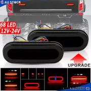 2X Tray Back Ute LED Tail Lights Sequential Turn Signal Truck Trailer Stop Brake