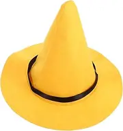 HOLIDYOYO Halloween Witch Hat: Felt Wizard Top Hat Large Brim Halloween Wizard Hat Masquerade Dress Up Headwear for Halloween Costume Cosplay Party Accessory