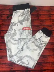 Encrypted Joggers sz Medium For Men NWT White/Black