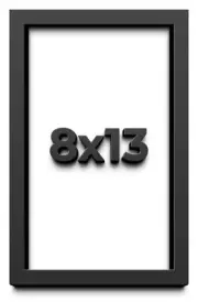8x13 Shadow Box Frame Black | 2 Inches Deep Real Wood Contemporary Shadowbox Dis