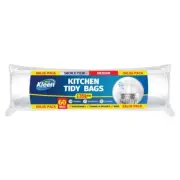 Bin Liner Kitchen Tidy Garbage Bag 35L 60pk 58cm x 71cm Large White