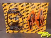 Can Am Orange Crush Wind Deflector Hand Guard Kit w/ Mounting Kit Wrap Around