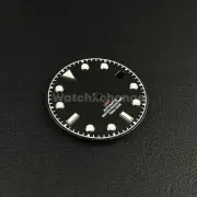 29mm Black Watch Dial w/Green Luminous Replacement for NH35 Watch Movement Parts