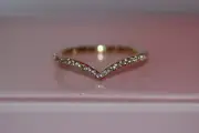 NIB FALL 2019 PANDORA SHINE™ SPARKLING WISHBONE RING 168758C01 BOX TAG $65 NEW!