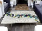 Multi Agate Stone Dining Table Unique Center Sofa Hallway Dec Handmade Furniture