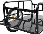 Cargo Bike Trailer, Bicycle Trailer, Space Saving Cargo Trailer Foldable for Tools for Bike, for Local Commutes
