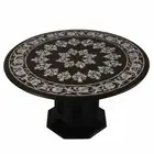 36" marble dining center Table Top semi precious stone inlay with marble Stand