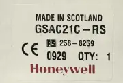 HONEYWELL GSAC21C RS RS Components 258 8259 Limit Switch EN50041-5-1 A600 Q300