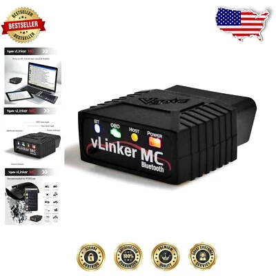 Compact vLinker MC Bluetooth Diagnostic Scanner - Ideal for Android & Windows