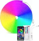 RGB Neon LED Strip Lights, 16.4 FT Color Changing Flexible Rope Lights, Control