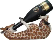 DWK Tall Drink Giraffe Decorative Table Top Wine Bottle Holder Home Bar Decor