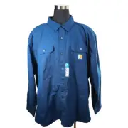 Carhartt NWT Rugged Flex Relaxed Fit Canvas Fleece Lined Shirt Jacket 4XL