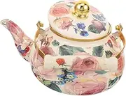 Ipetboom Vintage Enamel Teapot Multi Functional Stovetop Kettle for Tea Smooth Surface Easy to Clean Retro Design Comfortable Handle for Home Use Relaxation