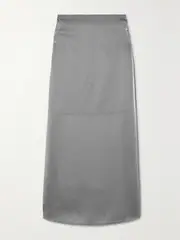 [MCQ ALEXANDER MCQUEEN] MCQ ALEXANDER MCQUEEN - Metallic Chiffon Midi Skirt - Silver - x small x small Silver