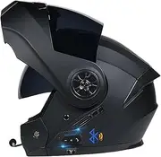 Bluetooth Modular Motorcycle Helmet, with Double Visor, ECE Certification, Full Face Racing Helmet Modular Motorcycle Helmet Anti-Collision Helmet for Full-Face Motorbikes G,L/(59~60cm)