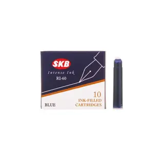 SKB 歐規 卡式 鋼筆 墨水 (1盒/10支入) RI-60 黑色 藍色 練字 手寫 文創 ST9PLUS