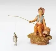 Fontanini 5" Scale Jada Boy Fishing Nativity Figurine 59800 NEW