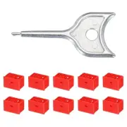 10pcs Port Blocker Locking SFP Port/Dust Blocker with Metal Color Coded Keys,Red