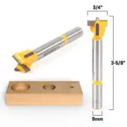 3/4" Diameter Carbide Forstner Drill Bit - 8mm Shank - Yonico 43018C