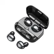 Mini In-Ear Wireless TWS Bluetooth Headphones 5.1 Stereo Headphones With Mic For Sports Listening To Music - Black