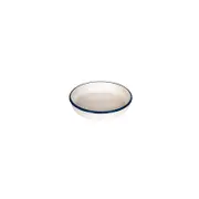 Urban Style Enamelware 24cm/2L Salad Round Soup Bowl Container w/ Blue Rim White