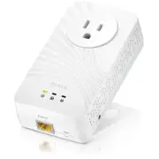ZyXel PLA5215 600 Mbps Mini Powerline AV2 Gigabit Adapter with AC Pass Through