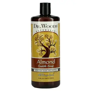 [iHerb] Dr. Woods 杏仁橄欖皂，使用公平貿易乳木果油，32液量盎司（946毫升）
