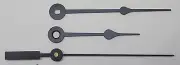 Spade Style Clock Hands Set Quartz Battery Clock 7 to 8" DIal NEW Black Sweep