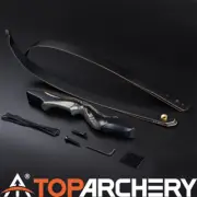 TOPARCHERY 60" Takedown Recurve Bow Wooden Bow Righthand Archery Hunting Target