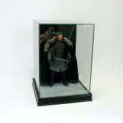 1/6 Scale Comic Figurine Display Case 14" Tall All Glass Black Sport Moulding