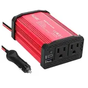 300W Car Power Inverter with 65W USB-C and 3.0 USB Port - DC 12V to 110V AC