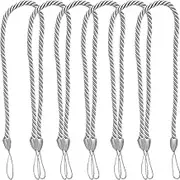 FOMIYES 6pcs Grey Oxford Rope Curtain Tiebacks, Decorative Curtain Straps for Home and Office, Binding Accessories for Window Drapes