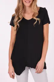 Nylon & Mesh Side Layered Tee--VIG-VB175