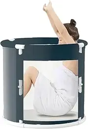 Portable Tub for Shower | Folding Ice Barrel Plunge Pool - Cold Plunge Tub, Portable Freestanding Ice Plunge Tub for Home Hot Bath Ice Bath Recovery