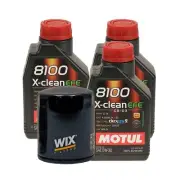 3L Motul 8100 X-CLEAN EFE 5W30 Wix Filter Motor Oil Change Kit API SN (for: Daihatsu)