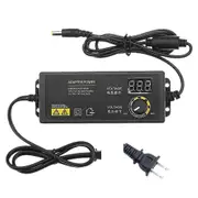 3-36V 60W Power Adapter Adjustable Voltage with LED LCD Digital Display Screen Regulation CNC Power Supply Home Charger US Plug