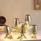 Modern LED Thinker Table Lamp with USB Charging Port 3-Way Dimmable Night Light