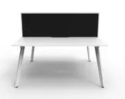 RAPIDLINE RAPID ETERNITY DOUBLE SIDED WORKSTATION With Screen 2 Person W1200 x D750 x H730mm (per user) White Top White Frame
