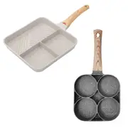 Non-Stick Frying Pan 3-Hold Fried Egg Breakfast Maker