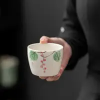 在飛比找ETMall東森購物網優惠-ENCAN日式高顏值手繪茶杯酒店餐具喝水杯子日韓料理餐廳杯果