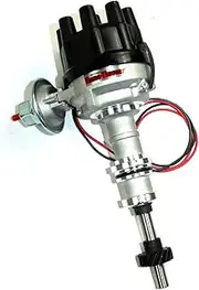Pertronix D134620 Flame-Thrower Black Cap Vacuum Advance Electronic Distributor with Ignitor Technology for Ford 351C
