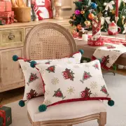 Jacquard Christmas Pillowcase Elk Pattern Cushion Cover Sofa/Bed