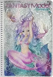 Depesche 10472 TOPModel Fantasy Colouring Book Mermaid Design 80 Pages with Stickers Approx. 17 x 23.5 x 1.5 cm