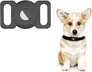 Airtag Dog Collar Holder,Proxima Direct Silicone Pet Collar Case Compatible with Airtag, Anti-Lost Case Holder for Dog Cat Pet (Black 1Pack)