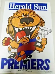 2002 Brisbane Lions -AFL Premiers Weg Poster (Original) signed by Leigh Matthews