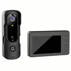 Wireless Doorbell with Camera Monitor 120 Degree Viewing Angle Intercom System