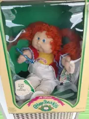 Coleco Cabbage Patch Doll Girl Red Hair New in Box with Crayon