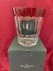 NIBNEW FLAWLESS Stunning WATERFORD Glass SIMPLY Red Crystal ICE BUCKET CONTAINER