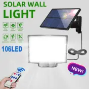 106LED Solar Motion Sensor Light Outdoor IP65 Wall Security Flood Lamp Garden AU